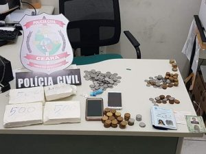 Polícia Civil de Tauá aprende quase dois quilos de cocaína e prende um casal
