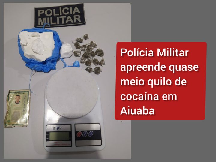 Polícia Militar apreende quase meio quilo de cocaína em Aiuaba